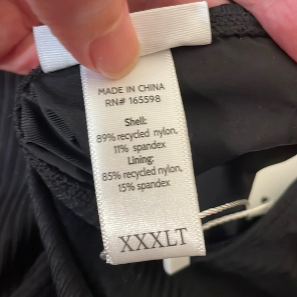 Andie The Tulum Rib One Piece LT Swimsuit Black Plus Size XXXL Tall NWT - Picture 5 of 7